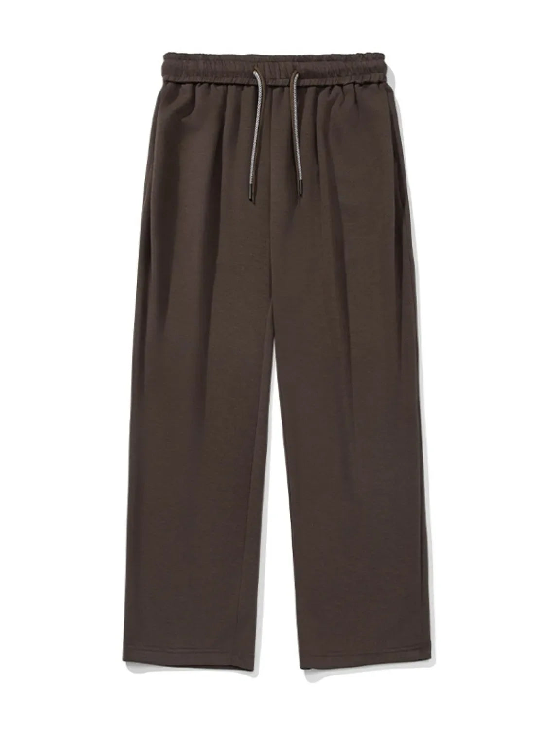 Oversized coffee brown lounge trousers with drawstring waist and wide leg