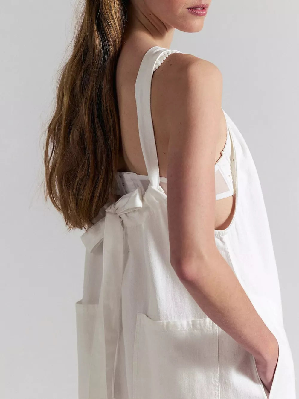 100% polyester Care instructions: Machine wash cold jumpsuit in Sky Blue with loose silhouette