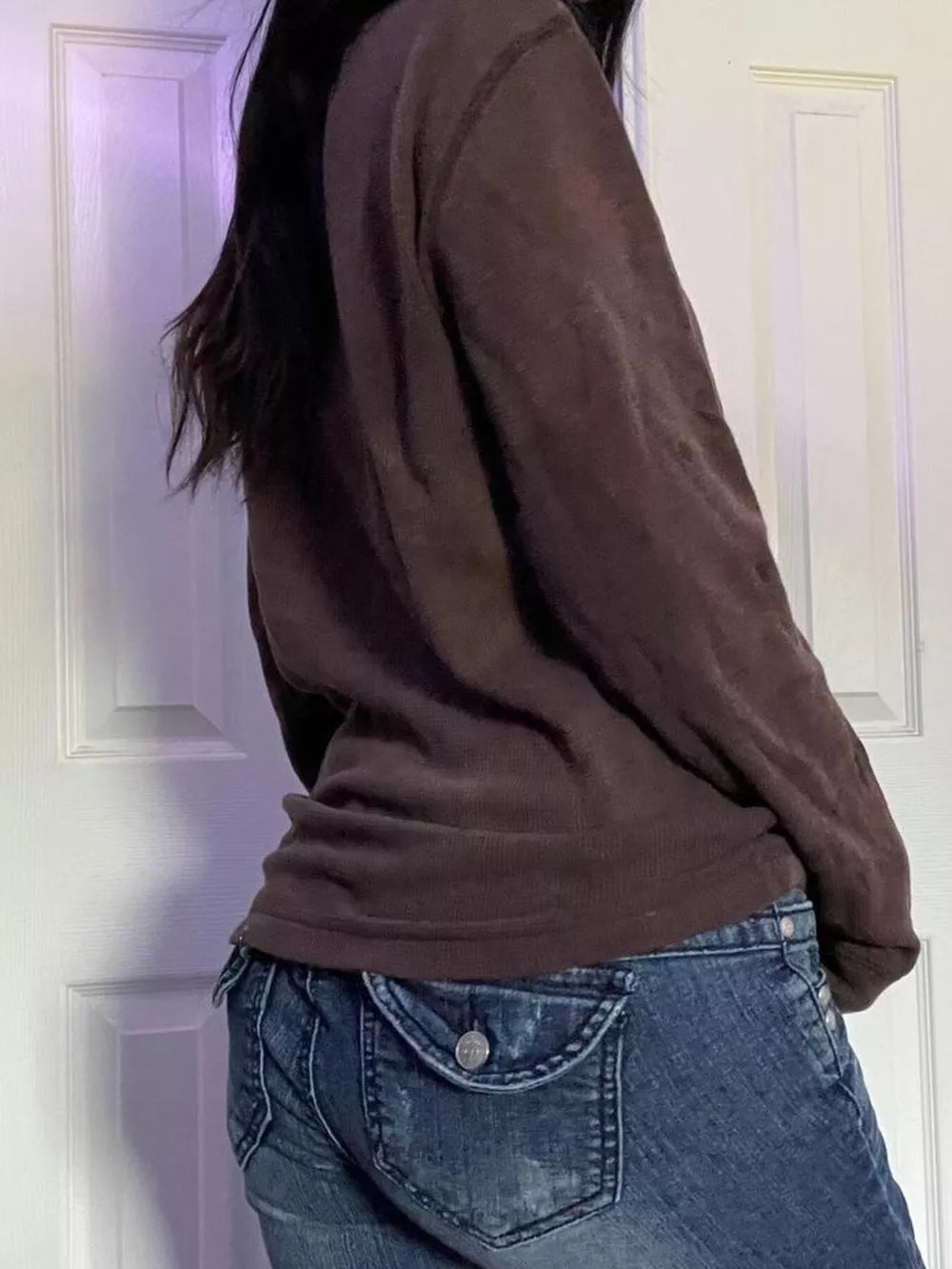 t-shirt in dark gray with stretch and hip-length