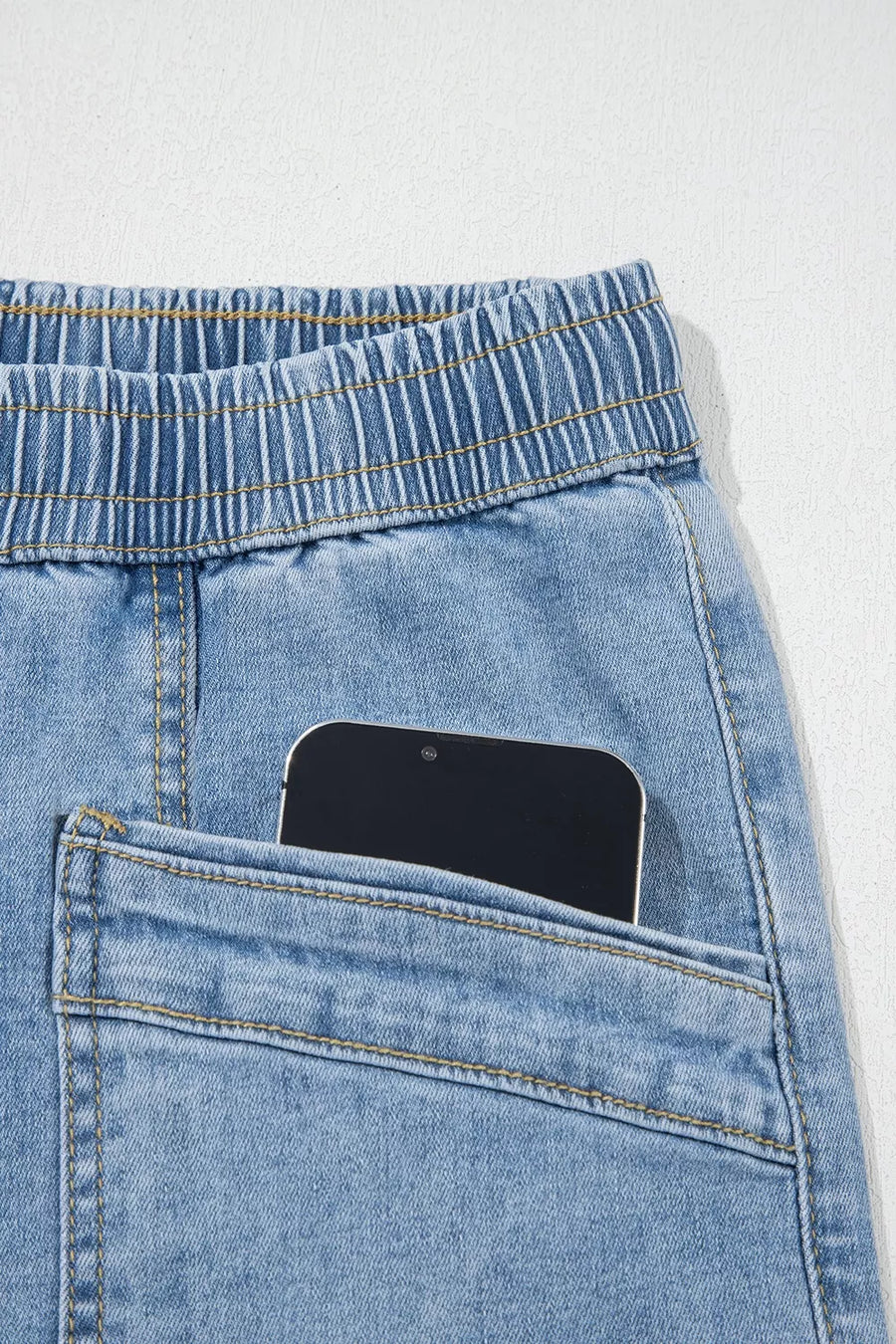 wide-leg jeans in Light Blue with N/A and N/A