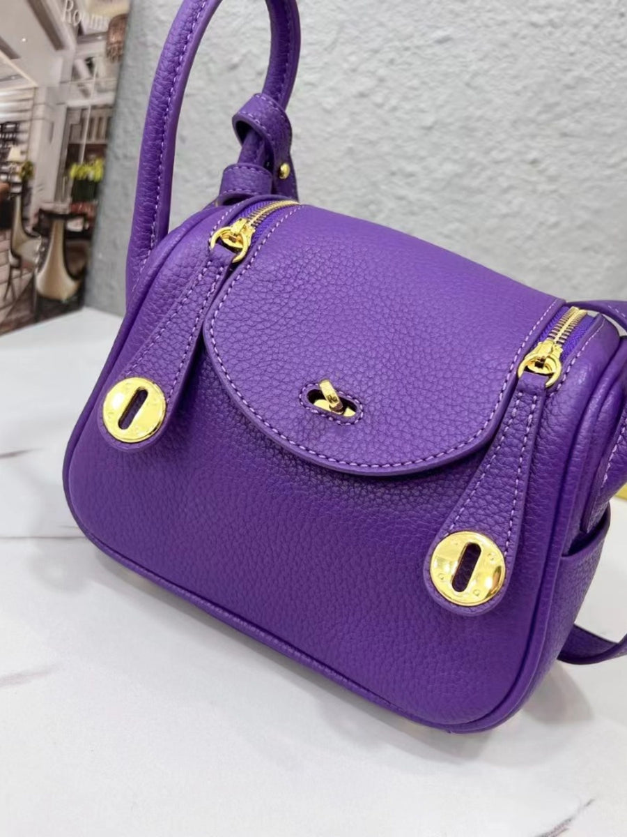 Purple And Blue with crossbody bag with gold-tone hardware