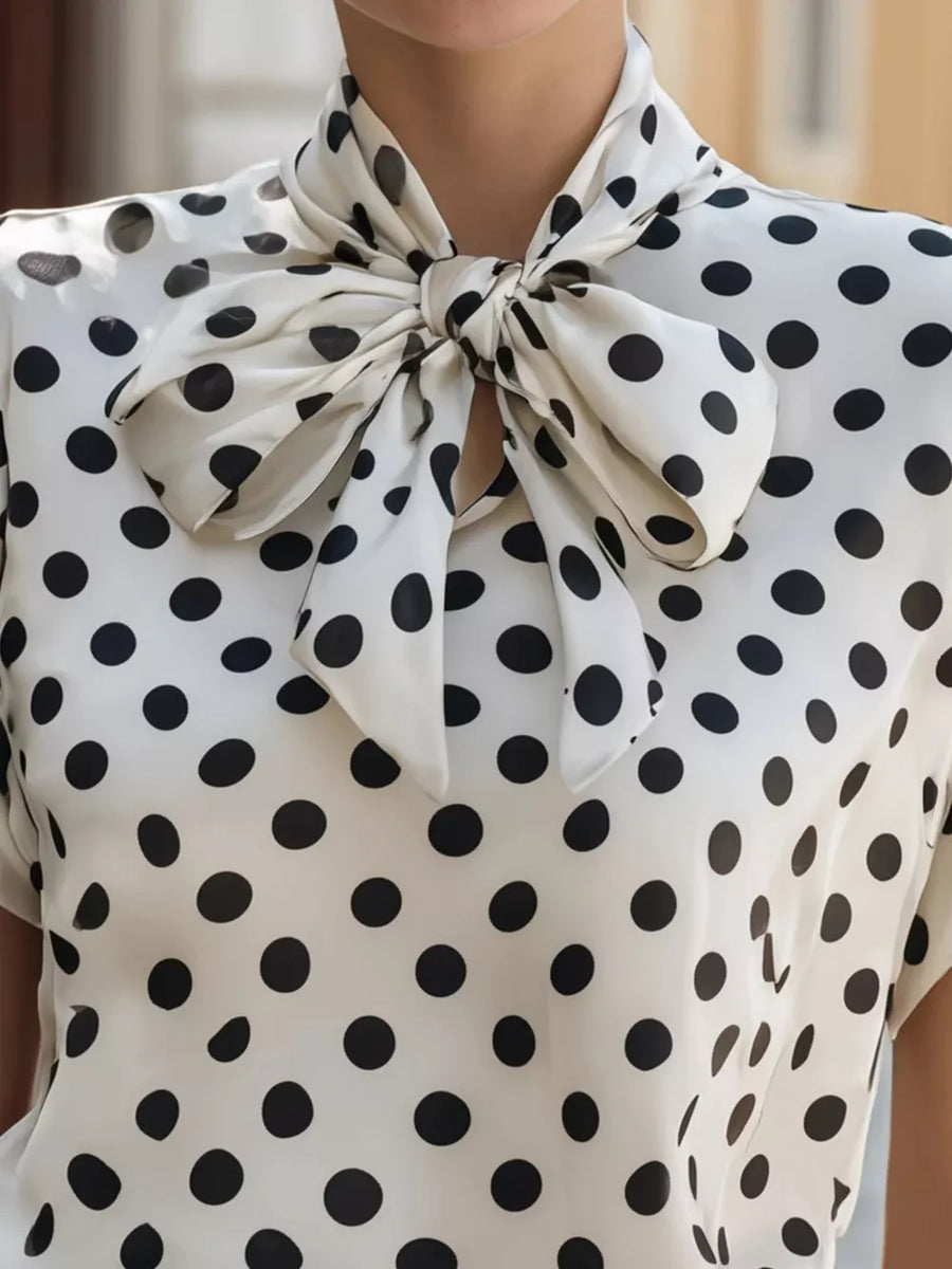 100% polyester Care instructions: Machine wash cold blouse in White with regular silhouette