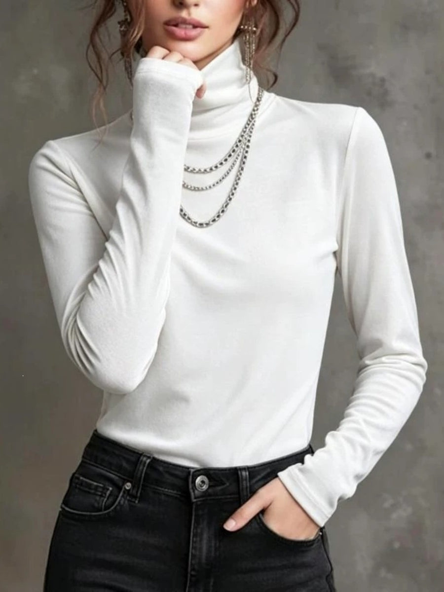 Black t-shirt with hip-length and pullover