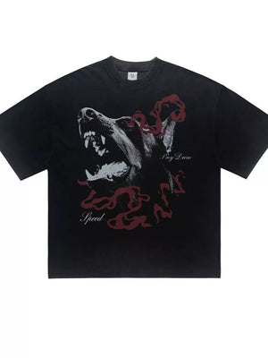 Men's Vintage Wash Graphic T-shirt in Deep Teal
