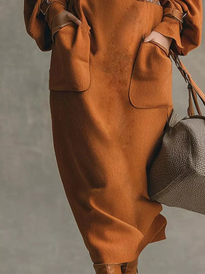 100% polyester Care instructions: Machine wash cold two-piece set in rust with relaxed silhouette