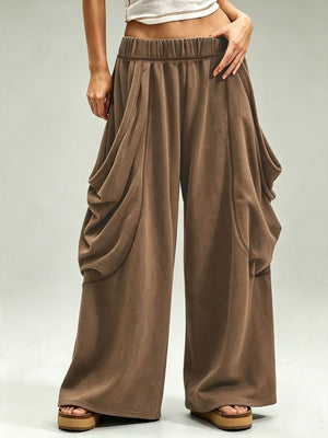 cargo pants in Navy Blue with pocketed and full-length