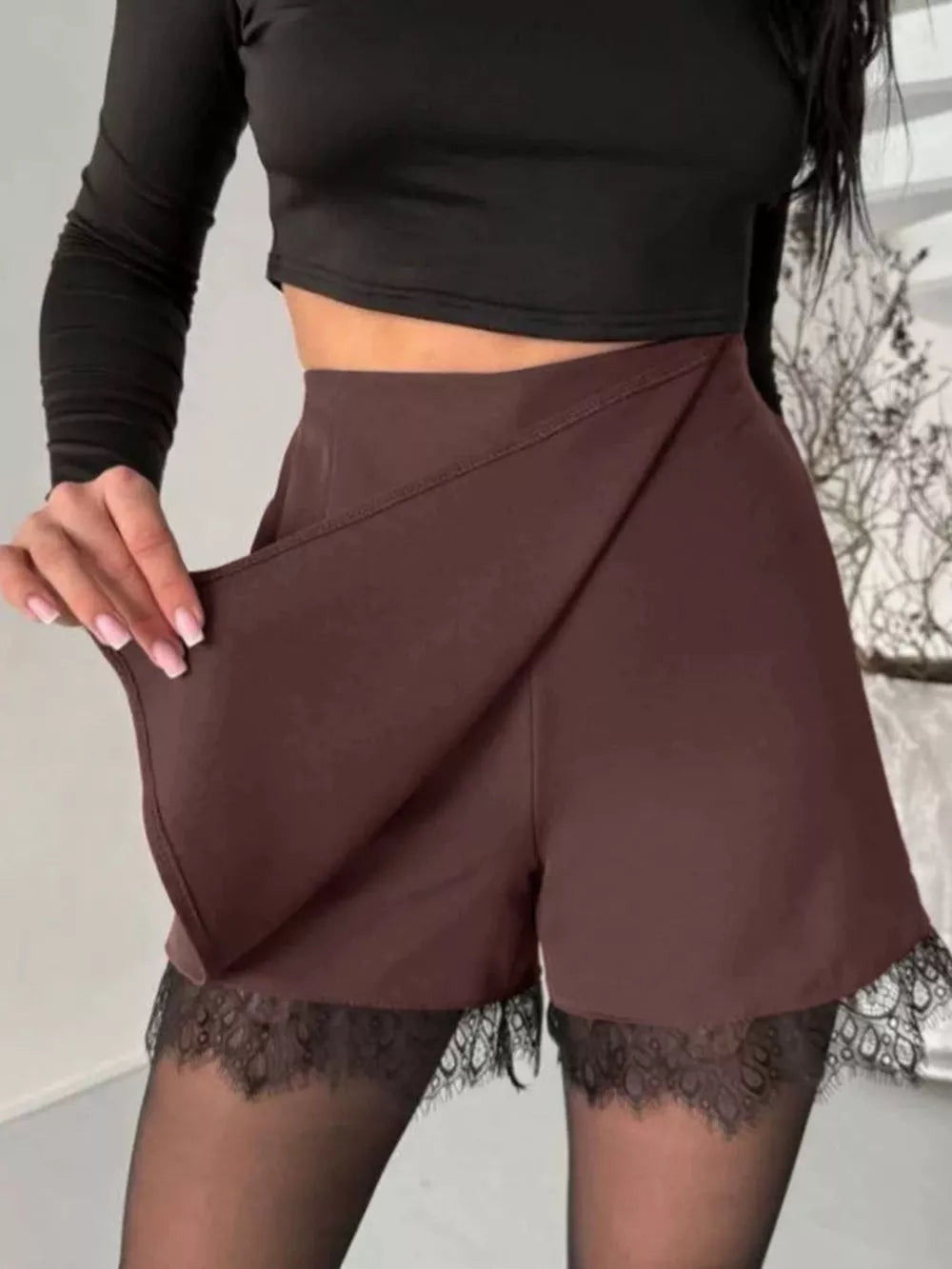 Black skort