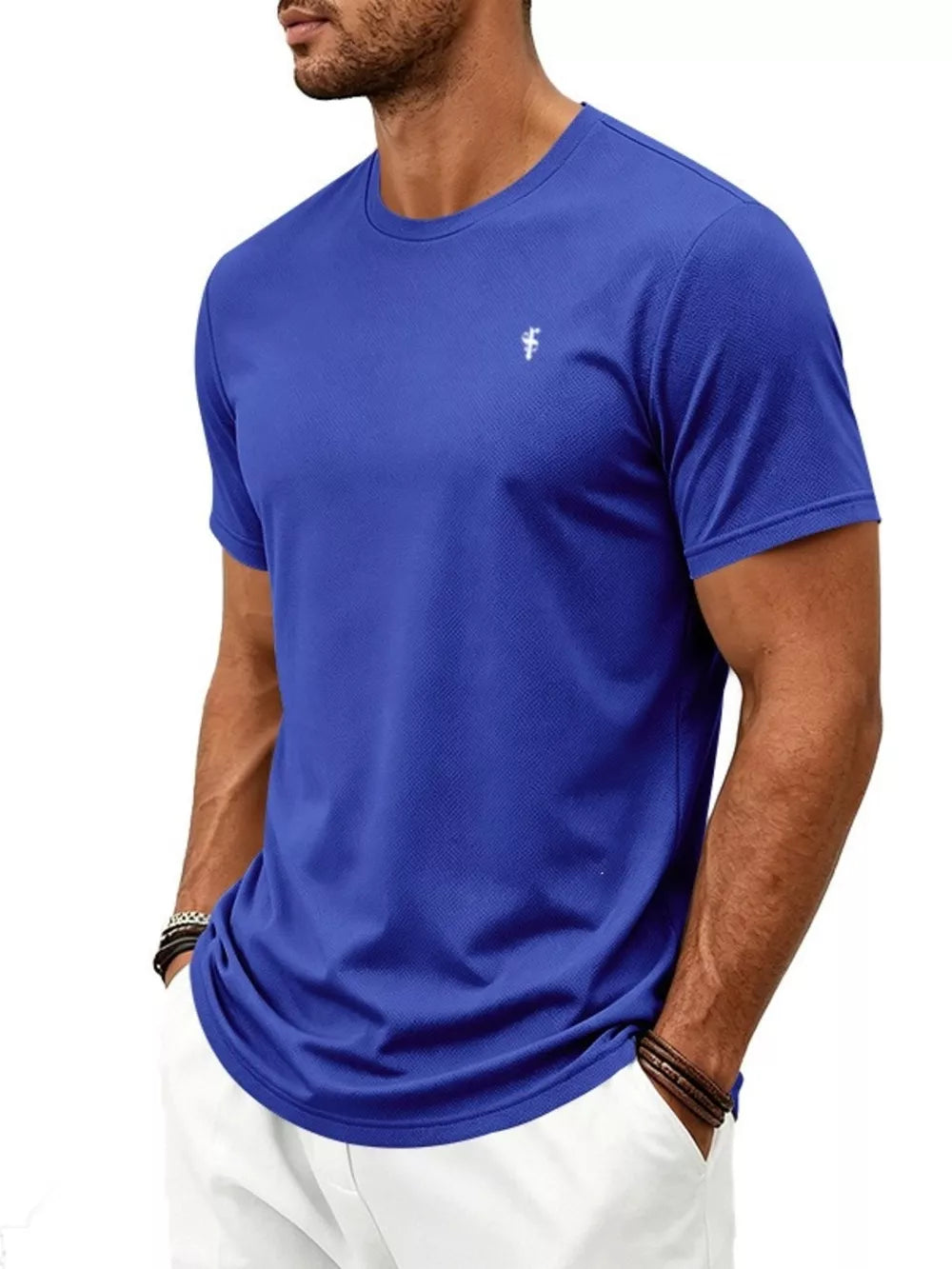 Deep Gray Men's Classic Fit Crew Neck T-shirt Plus Size