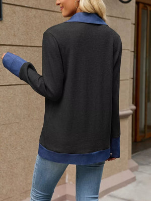 charcoal blazer with stretch and long sleeve