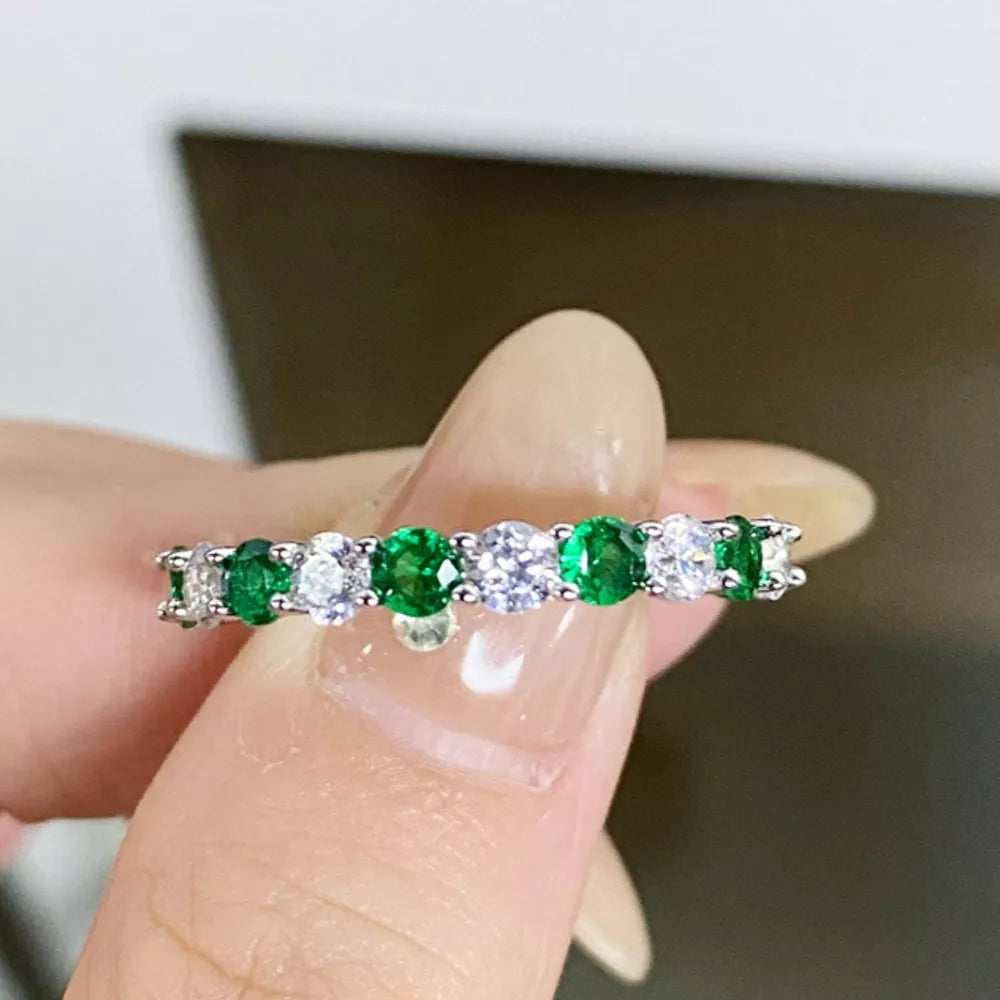 925 sterling silver, Growing high-carbon diamonds Care instructions: Avoid weari ring in clear with band silhouette