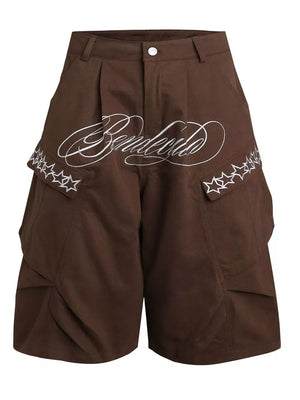 Men's Embroidered Cargo Capris option 8