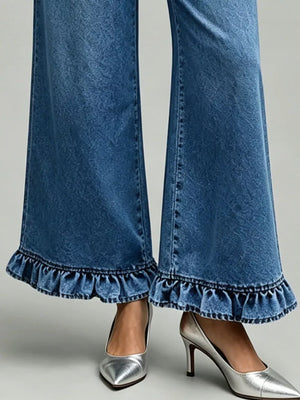 jeans in Black with pocketed and full-length