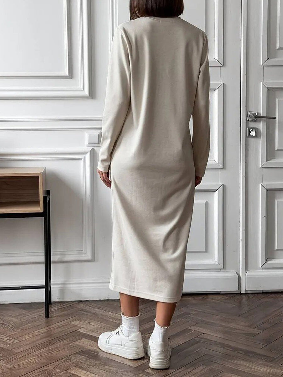 Dust Storm midi dress with long sleeve and long sleeve