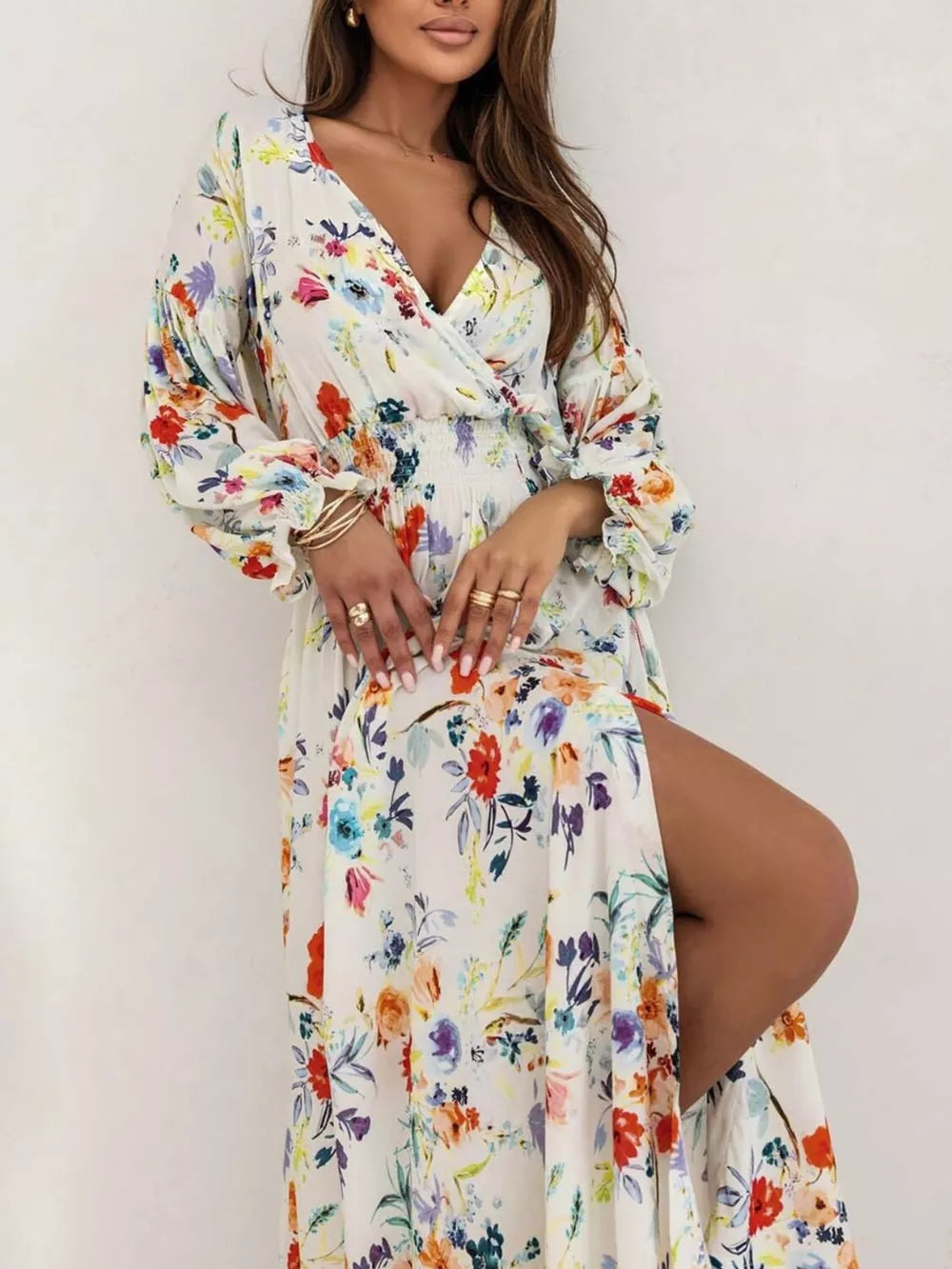 maxi dress featuring floral in Mustard with 95% polyester, 5% spandex Care instructions: Machine wash cold texture