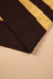 mustard yellow pullover sweater with drop shoulder and long sleeve