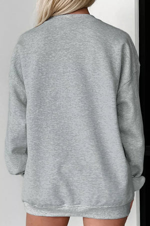 sweatshirt in orange with floral and graphic print