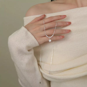 925 sterling silver,Zircon Care instructions: Avoid wearing during exercise, as necklace in Silver with straight silhouette