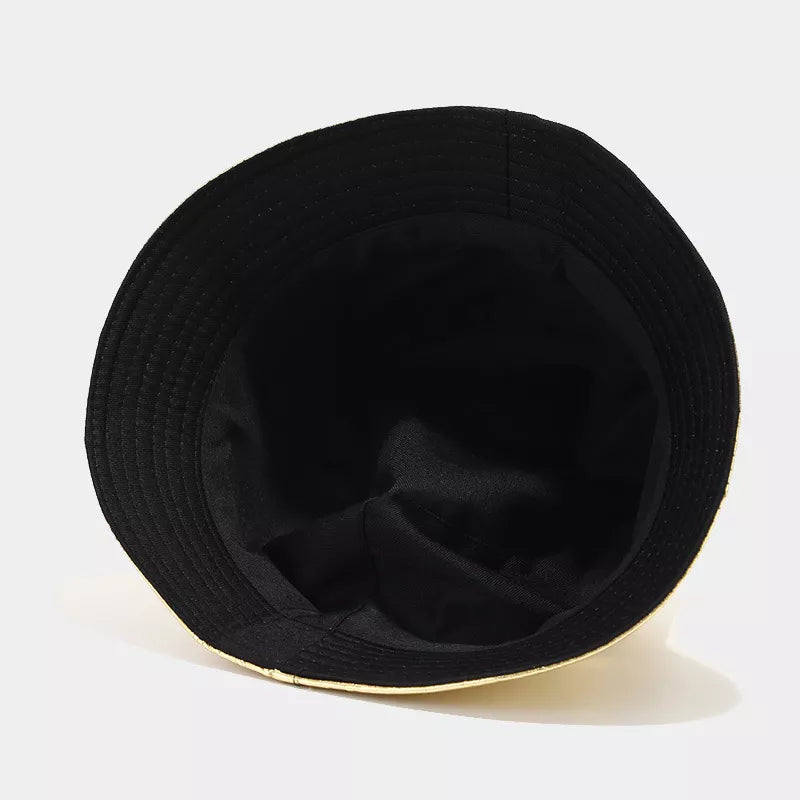 Wide Brim Bucket Hat in silver with wide brim