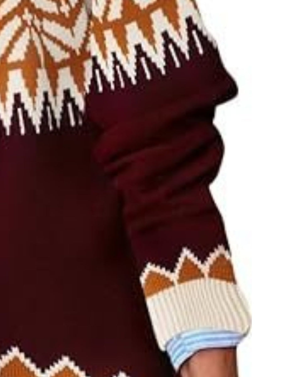pullover sweater in Burgundy
