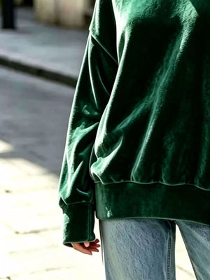 sweatshirt in Navy with oversized and hip-length