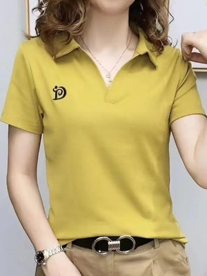 classic polo shirt in Orange with collared