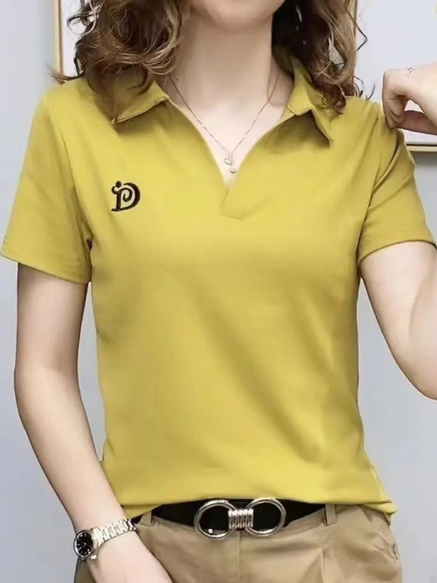 classic polo shirt in Orange with collared