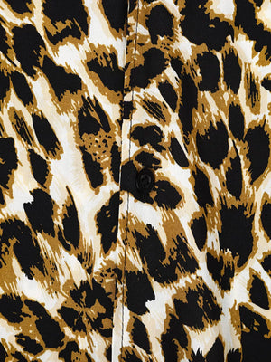 Men's Full Size Leopard Print Short Sleeve Shirt option 5