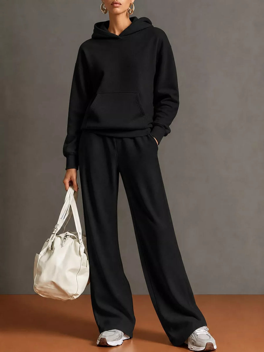 lounge set in Yellow with drawstring and full-length
