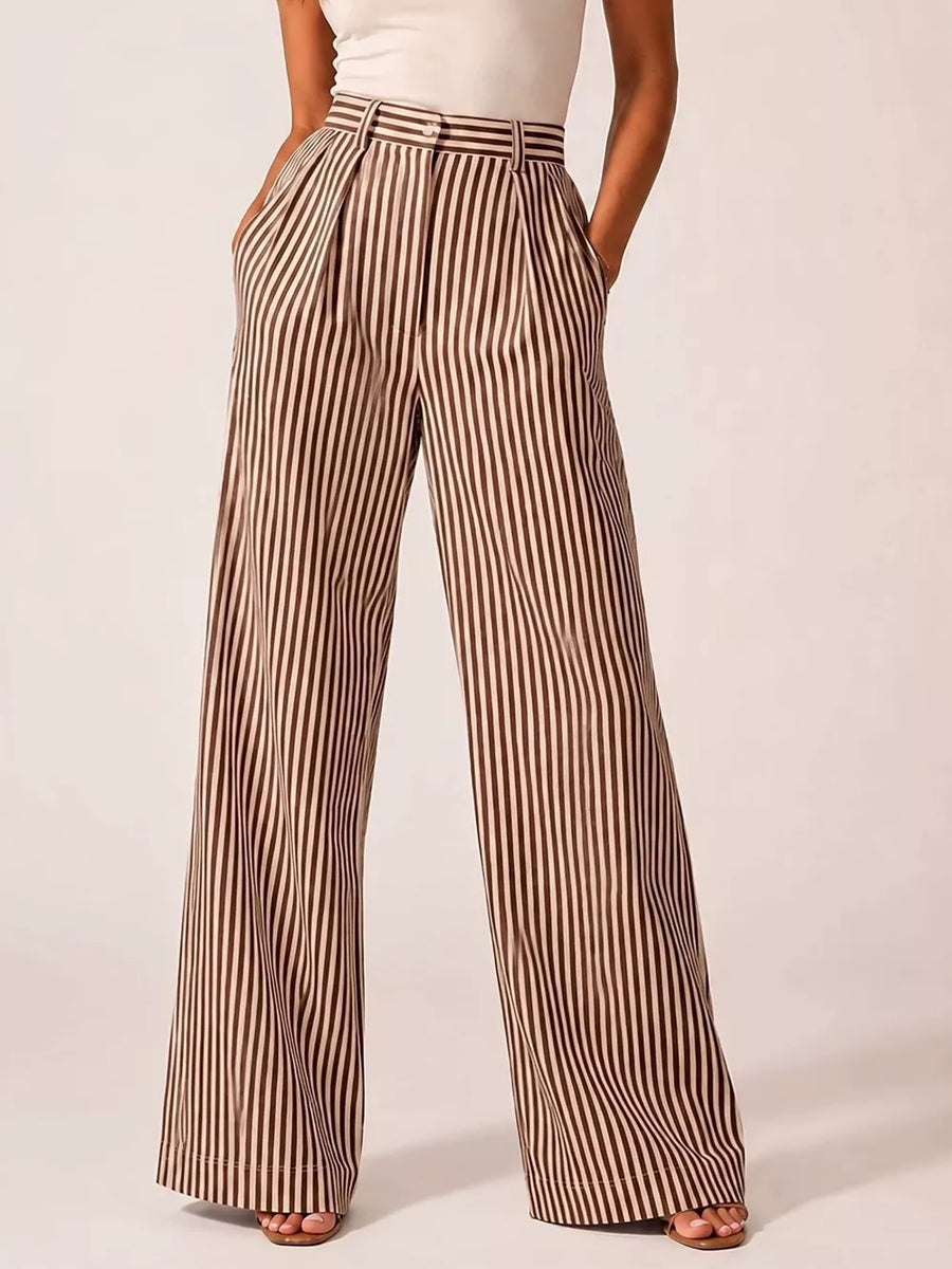 light gray flared wide-leg pants with null