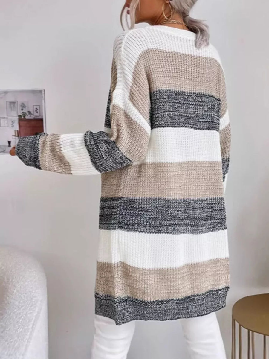 100% polyester Care instructions: Machine wash cold cardigan in charcoal with oversized silhouette