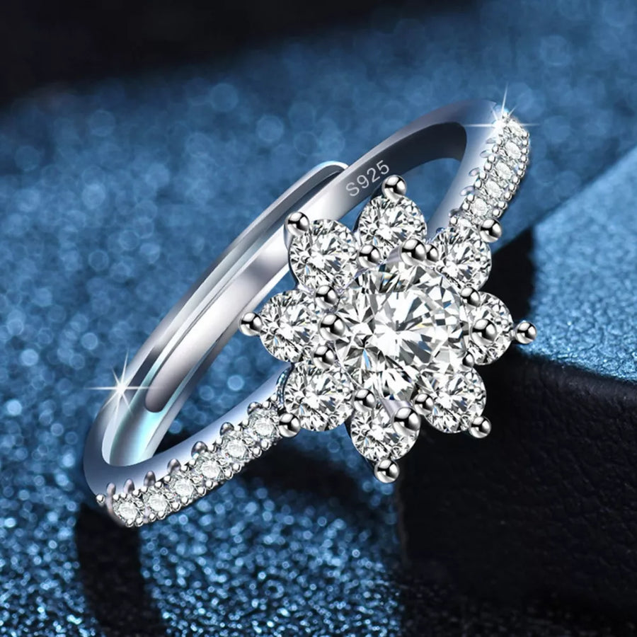 925 sterling silver,Moissanite Carat weight: 1ct Care instructions: Avoid wearin ring in Silver with slim silhouette