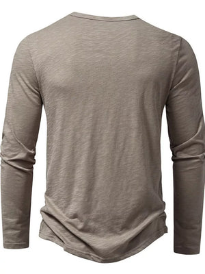 Men's Long Sleeve Henley T-shirt, view 21