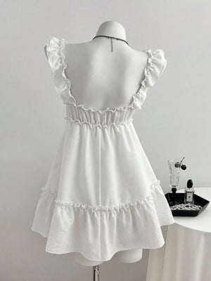 Frill Tie Front Mini Dress option 6