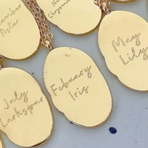 necklace featuring floral in style five with 18K Gold-Plated,Stainless Steel Care instructions: Avoid wearing during