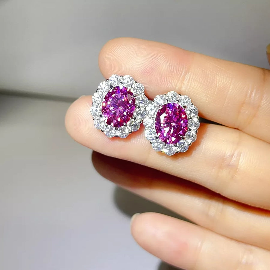glam earrings in silver with not applicable