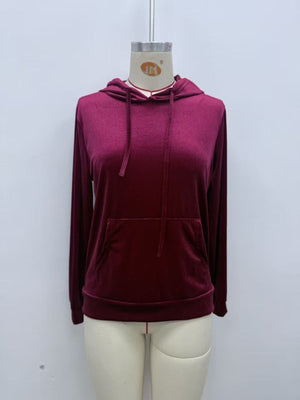 athleisure pullover hoodie in blush pink with hooded