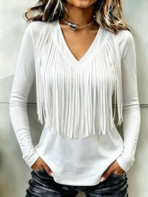 bohemian t-shirt in Sky Blue with v-neck