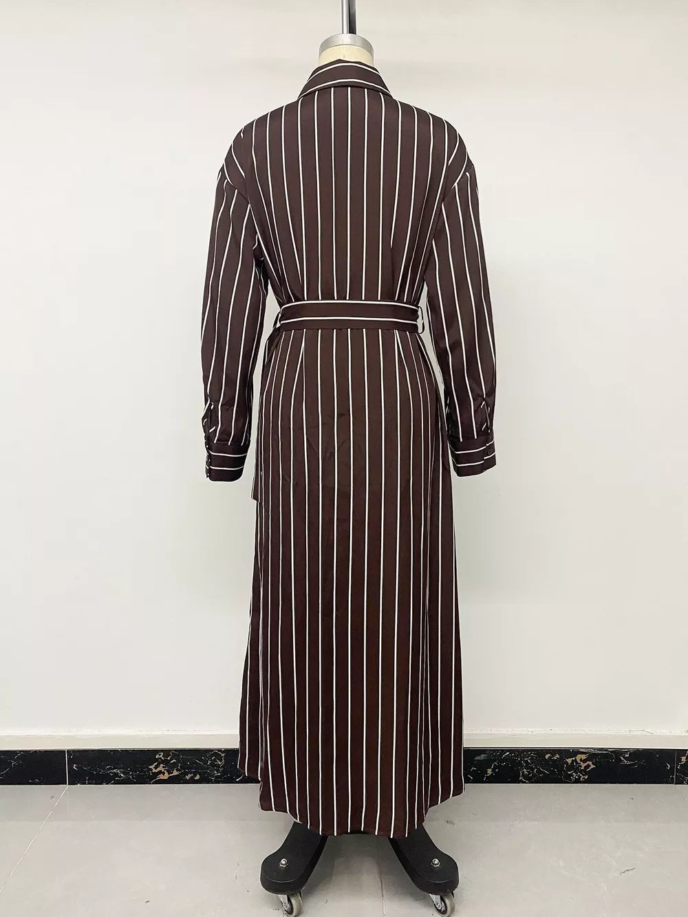 shirt dress featuring striped in white with 96% polyester, 4% elastane Care instructions: Machine wash cold texture