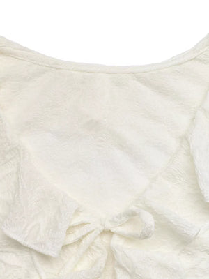 Ruffled Long-sleeve Tie-front Blouse option 6