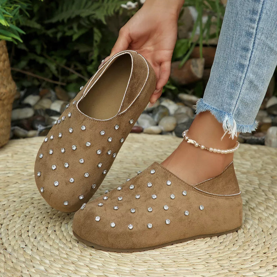 light beige flats slip-ons with not applicable