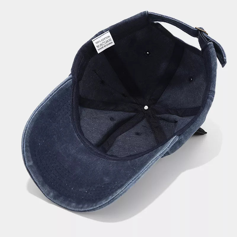 Washed Cat Ear Baseball Cap in tan with cat ears