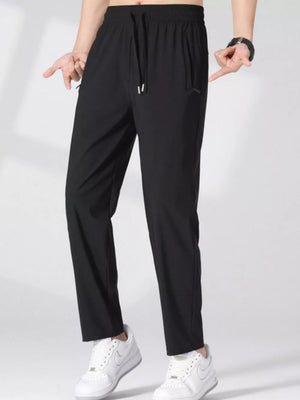 Dark Gray with Men's Plus Size Quick-dry Casual Pants