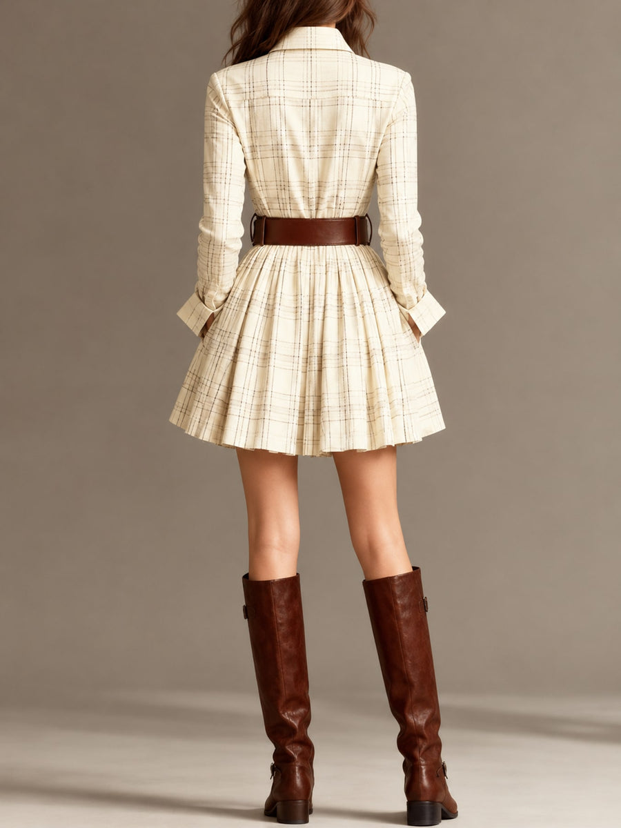 shirt dress in burgundy with collared and long sleeve