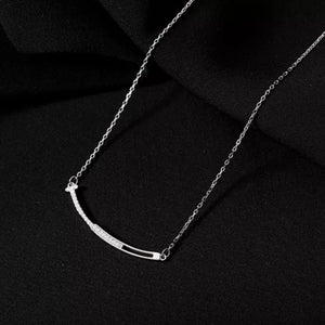 Silver necklace with choker and clasp