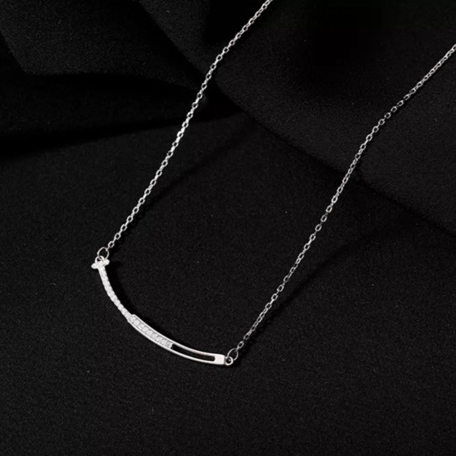 Silver necklace with choker and clasp