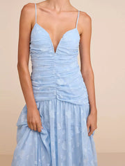 100% polyester Care instructions: Machine wash cold maxi dress in Blush Pink with A-line silhouette