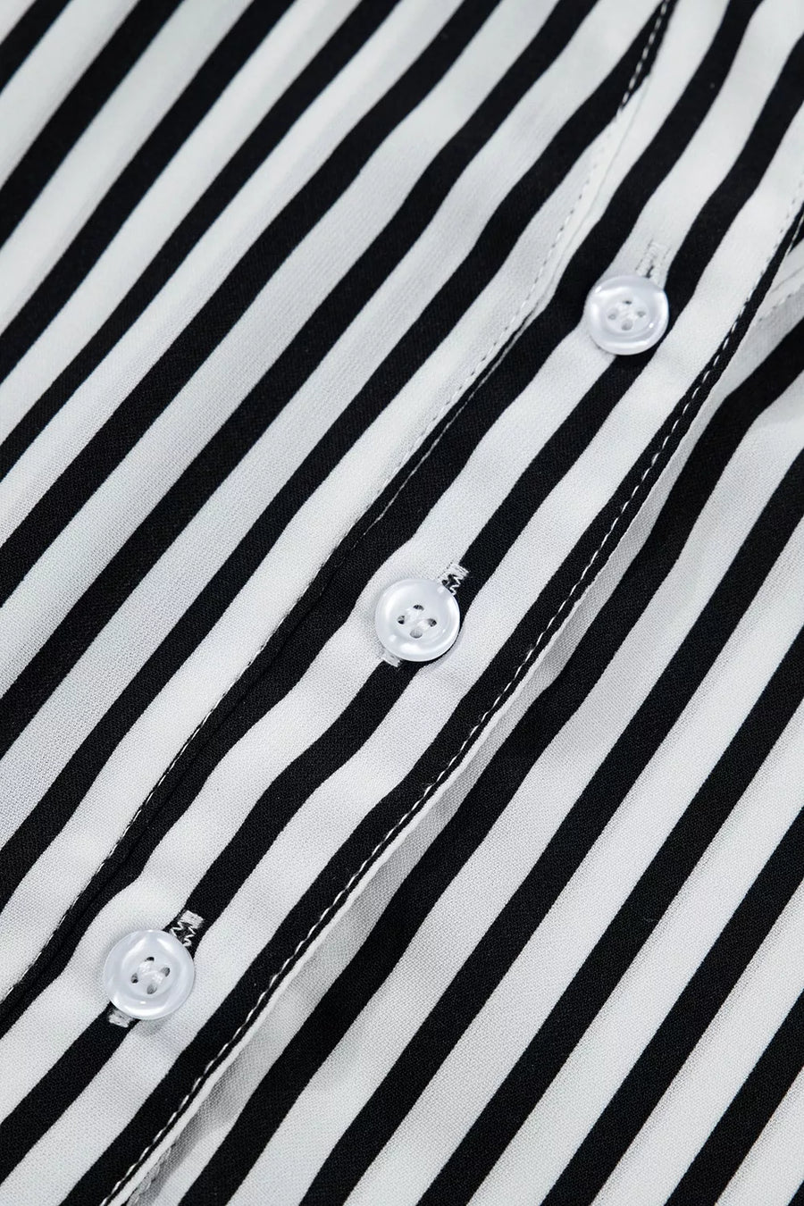 Striped Half Sleeve Button-up Shirt option 7