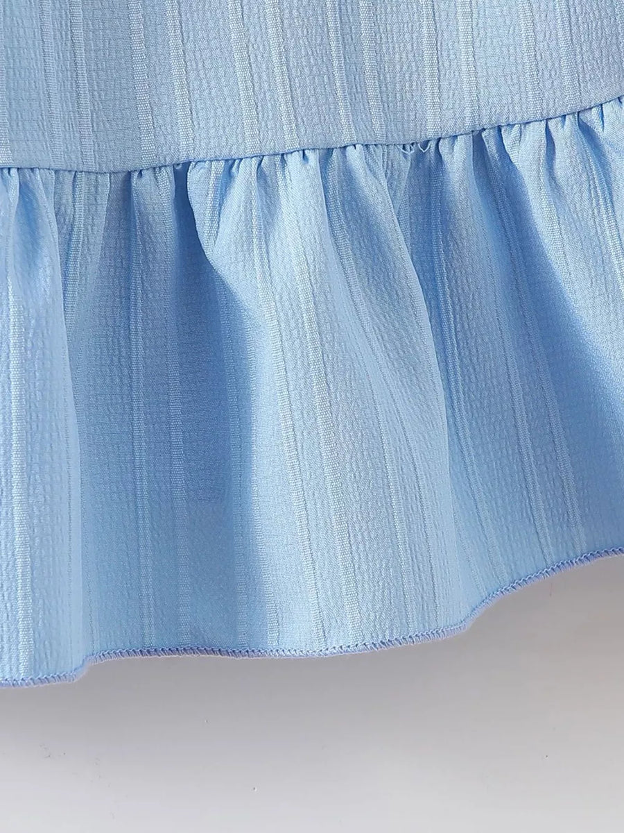 Children's Embroidered Ruffled Hem Dress option 5