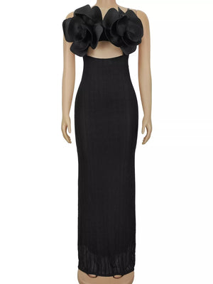 glam maxi dress in White with strapless