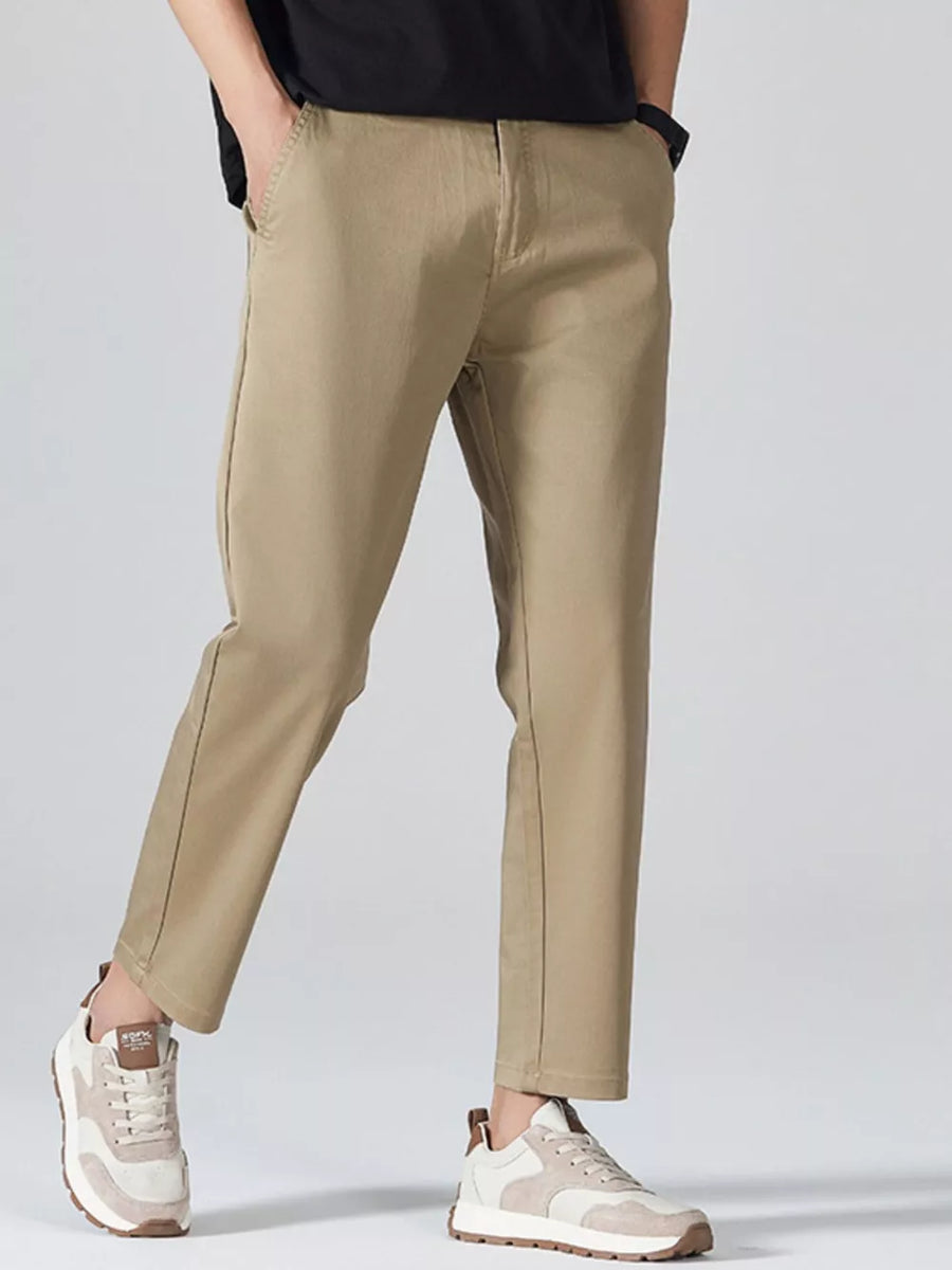 Men's Straight Leg Dress Pants in Navy Blue
